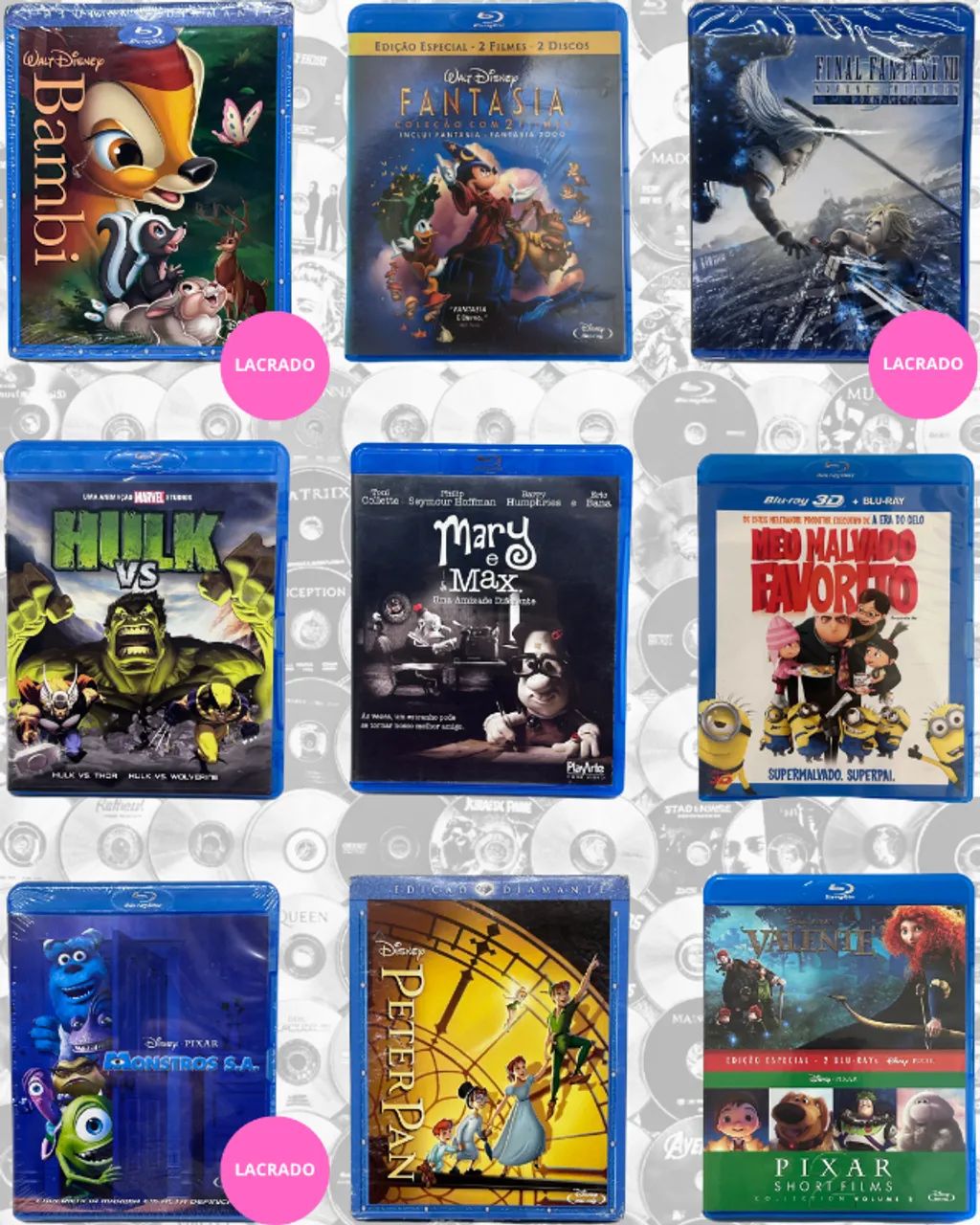 BLURAY Filmes e Desenhos Lote 1