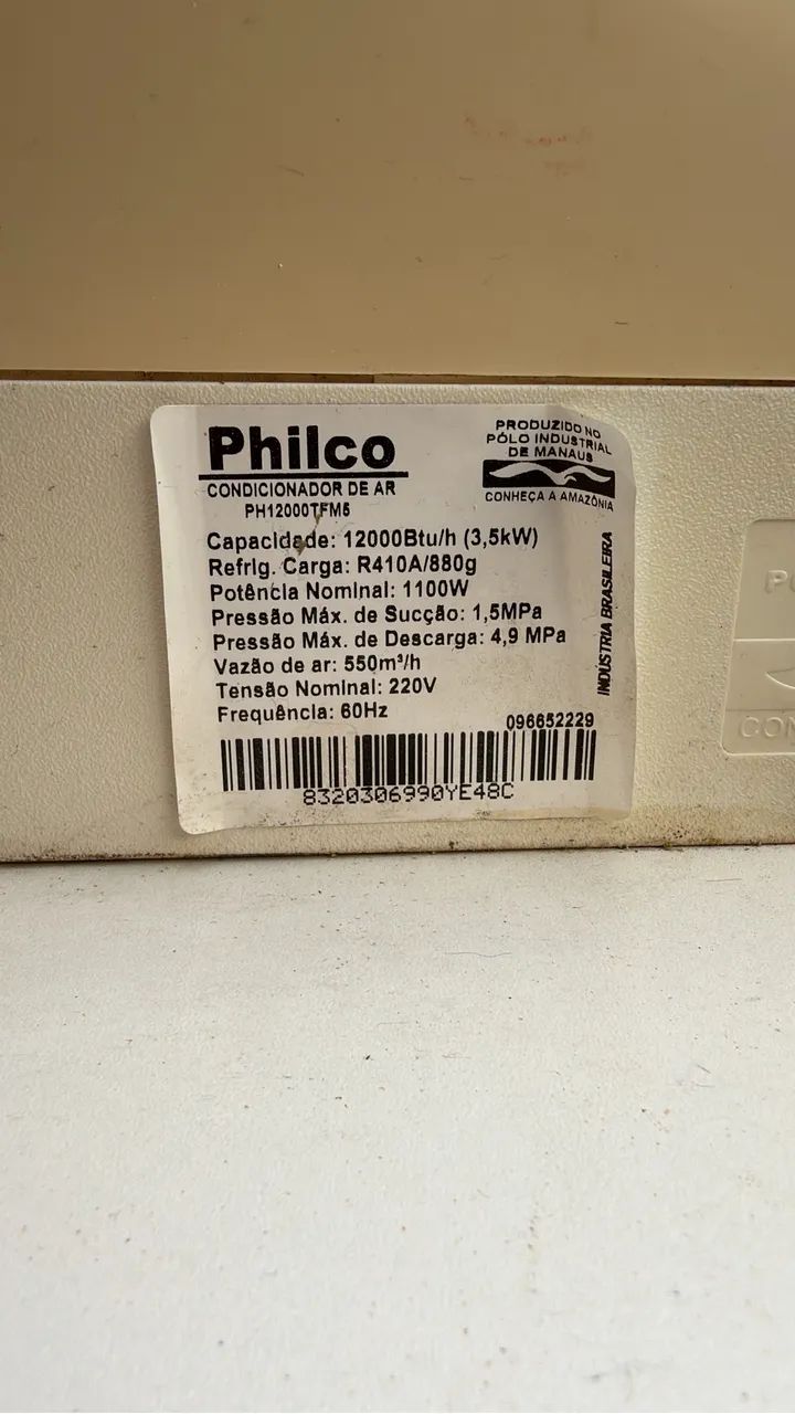 Ar condicionado Philco 