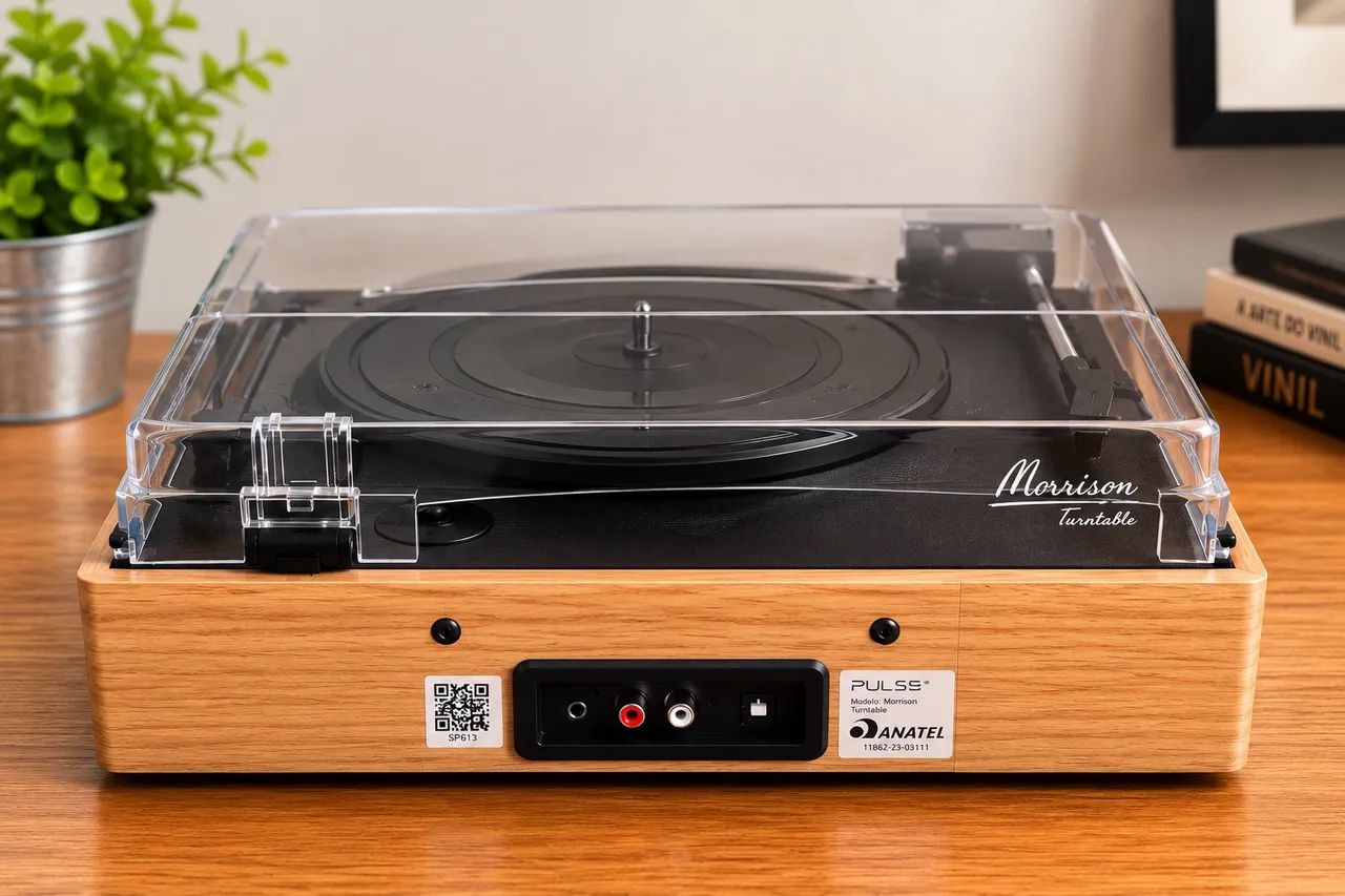 Vitrola Pulse Morrison Turntable Bluetooth - Bivolt | Design Retrô | - Foto 2