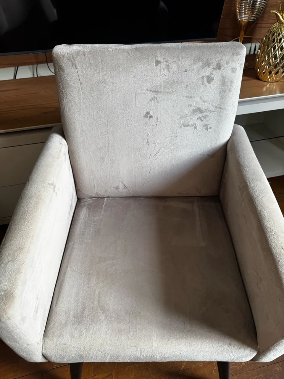 Vendo duas poltronas de camurça cinza - Foto 3
