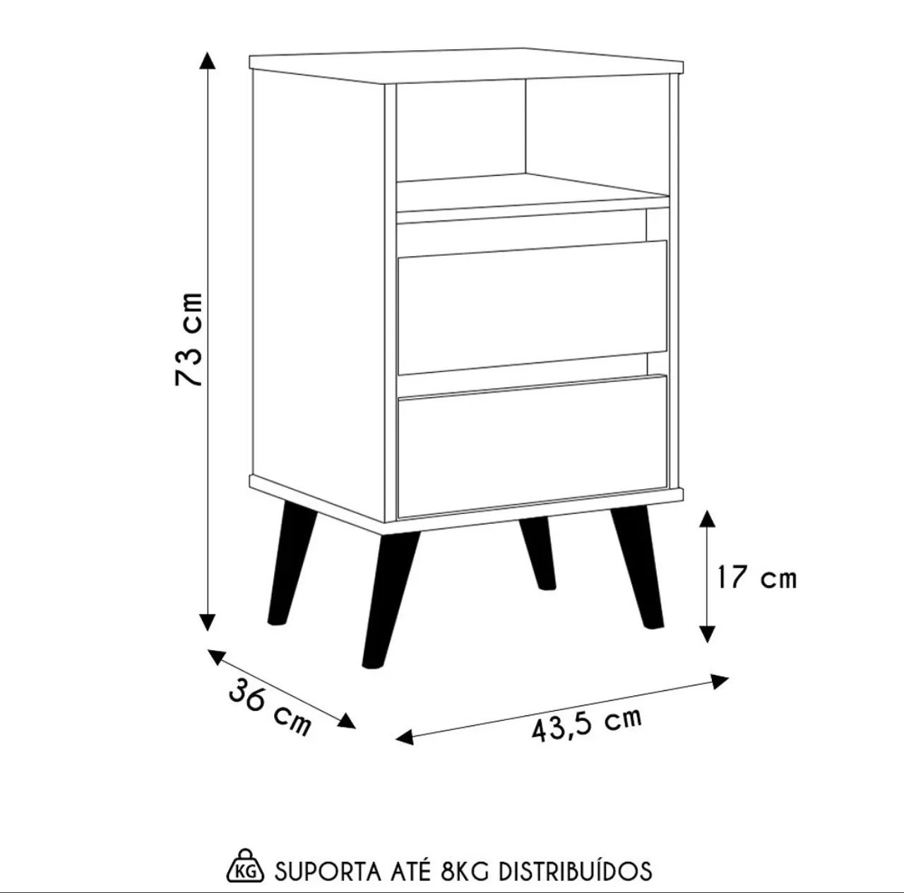 Mesa de cabeceira retrô pés palito - Foto 5