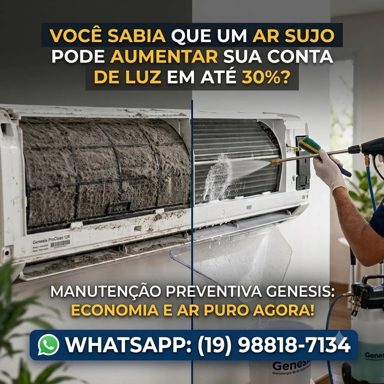 Higienização e Manutenção de Ar Condicionado - Genesis