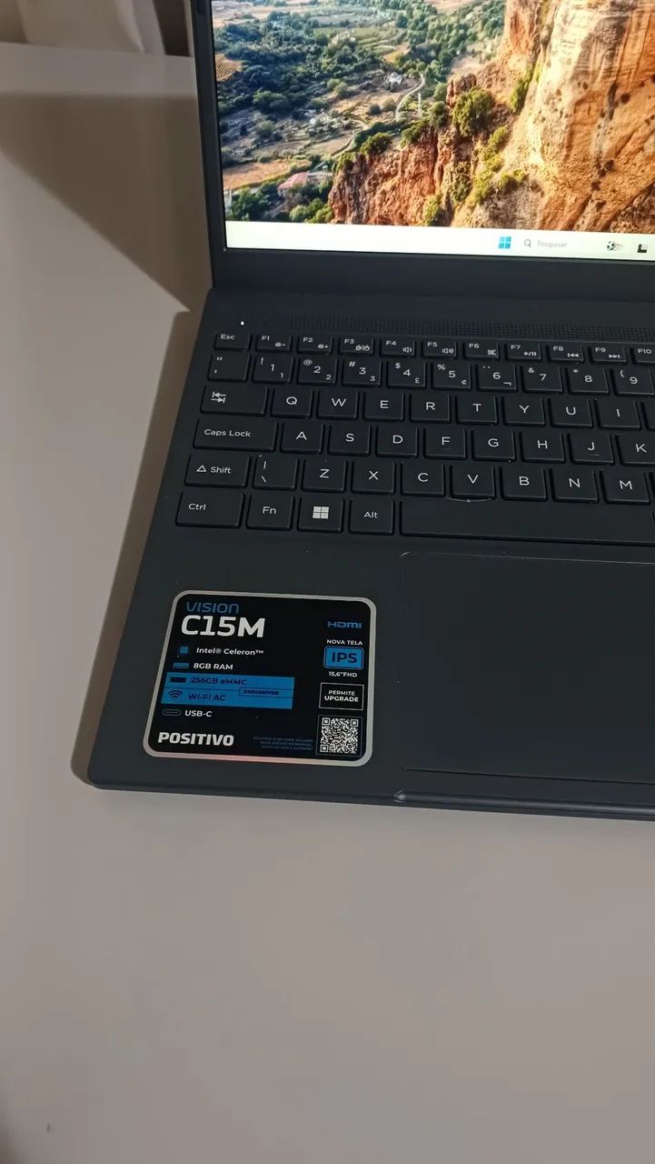 Notebook Positivo de 15.6" Full HD ja com Windows11 8RAM E 256GBmais impressora  etiquetas - Foto 4
