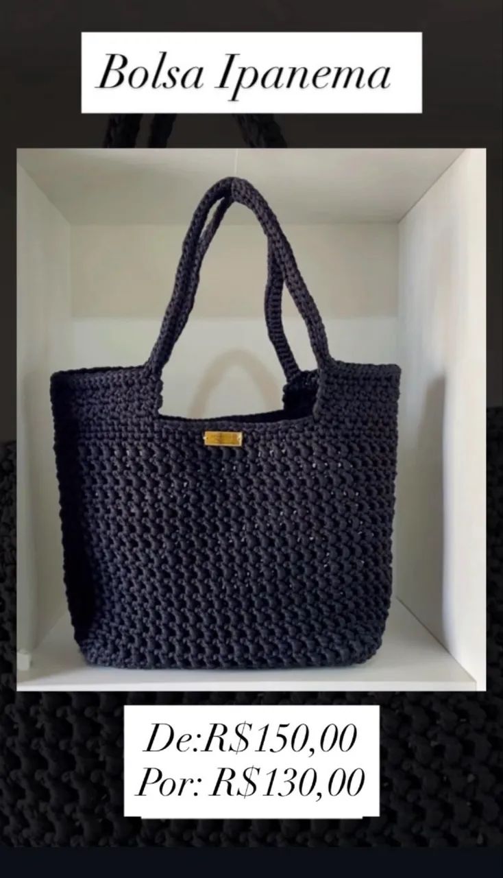 Bolsa de praia em crochê  - Foto 2