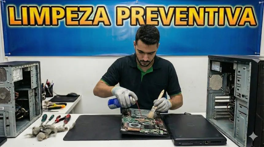 Limpeza preventiva em computador e notebook