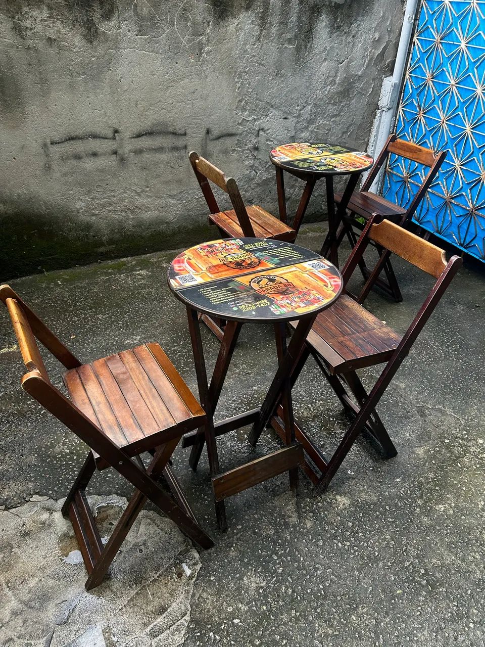 Jogo de mesa bistrô alta com 2 cadeiras 