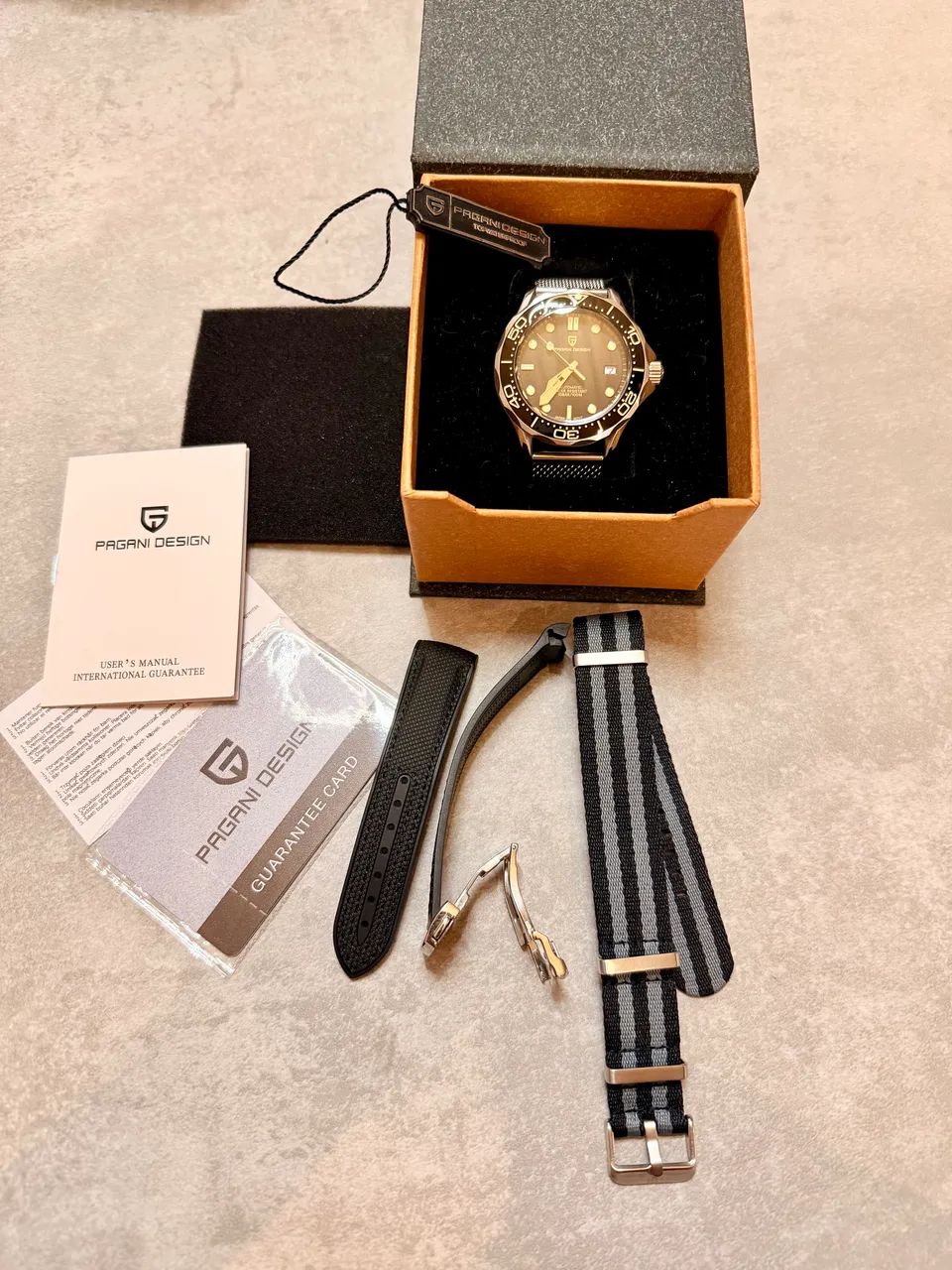 Relógio Pagani Design 007 - PD1667-G com 3 pulseiras - Foto 4