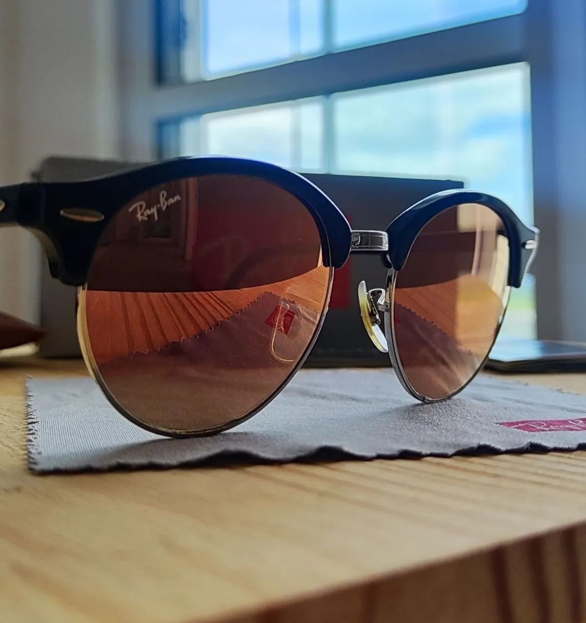 RayBan Clubmaster Rosé Original Semi Novo - Foto 5