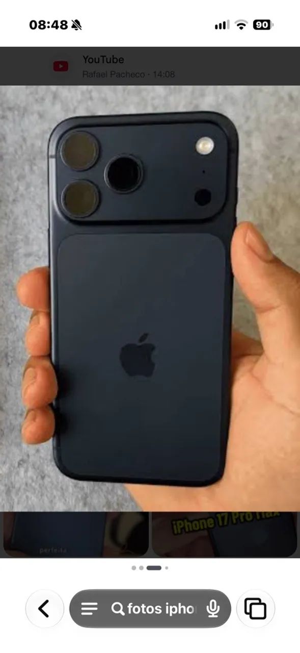 iPhone pro 17 azul 256 gigas bateria 99%5500,00