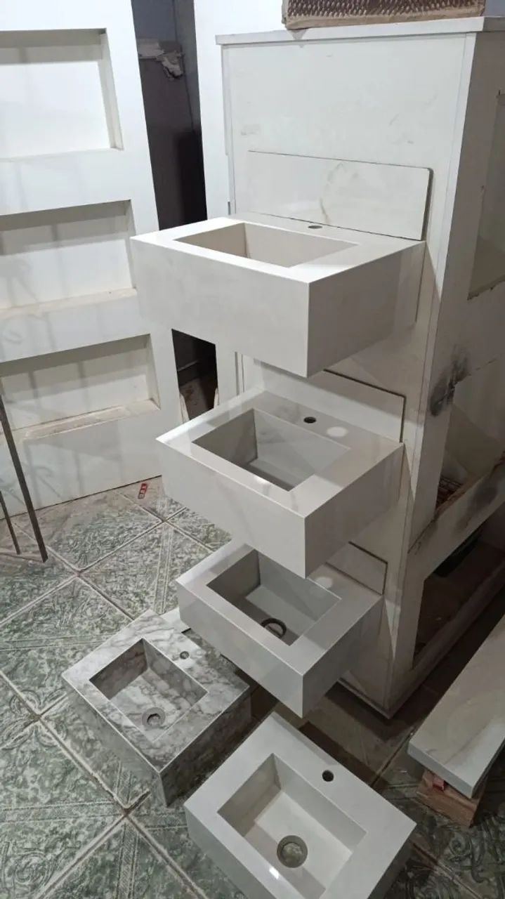 Pia  em porcelanato 