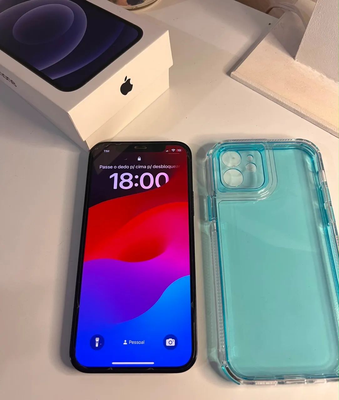 IPhone 12 64GB Preto + Caixa Original e Capa - Foto 4