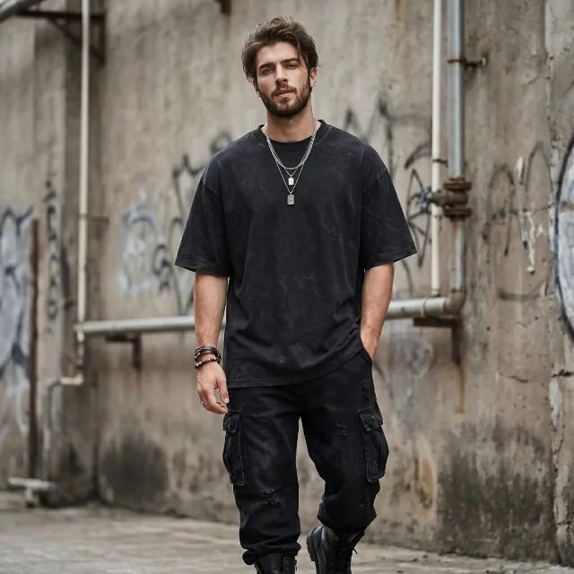 Camiseta Oversized Malhão Marmorizado Mármore Algodão - Foto 2