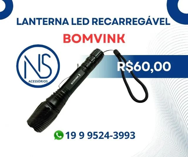 Lanterna LED Recarregável BOM-4315 - Bomvink