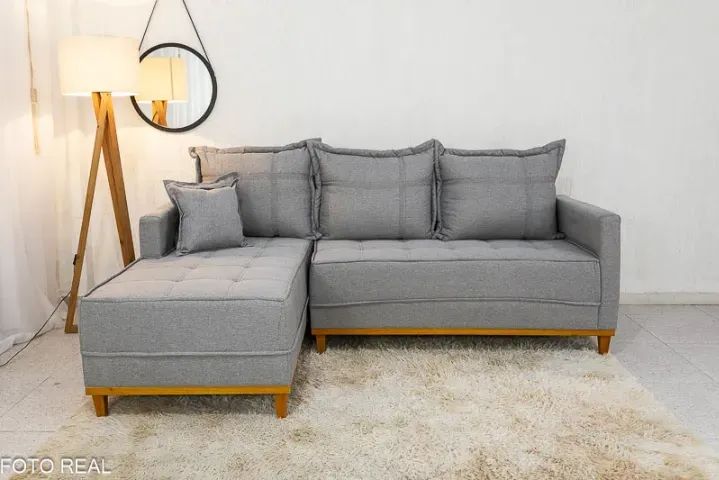 Sofá com Chaise Milão 2,30 m  Linho  Produto Novo! Pronta Entrega! - Foto 5