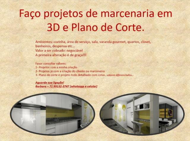 Faço seu projeto de armários planejados!