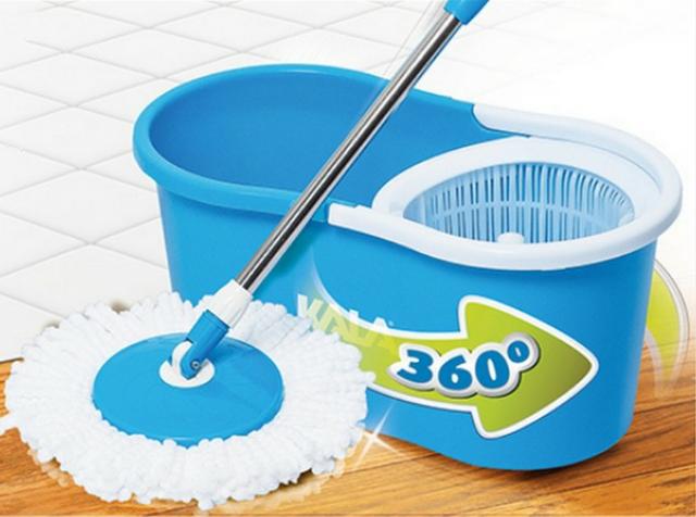 Spin Mop Com Balde Centrifugador 10L Azul - Kala - Foto 2