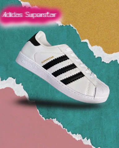 adidas superstar branco azul
