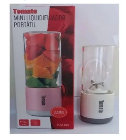 Mini Liquidificador Portátil Em Vidro 6 Lâminas Gelo Sucos Papinha Mod MAZ007