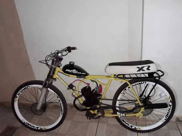 Motorizada 80cc  Bicicleta motorizada, Ideias de bicicleta, Bicicletas  personalizadas