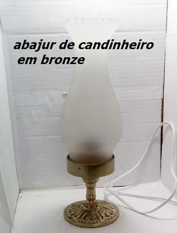 Abajur Em Bronze Modelo Candinheiro - Foto 3