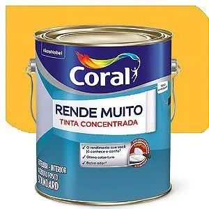 Tinta Acrílica Coral Rende Muito Fosco Amarelo Frevo 3,2 Litros