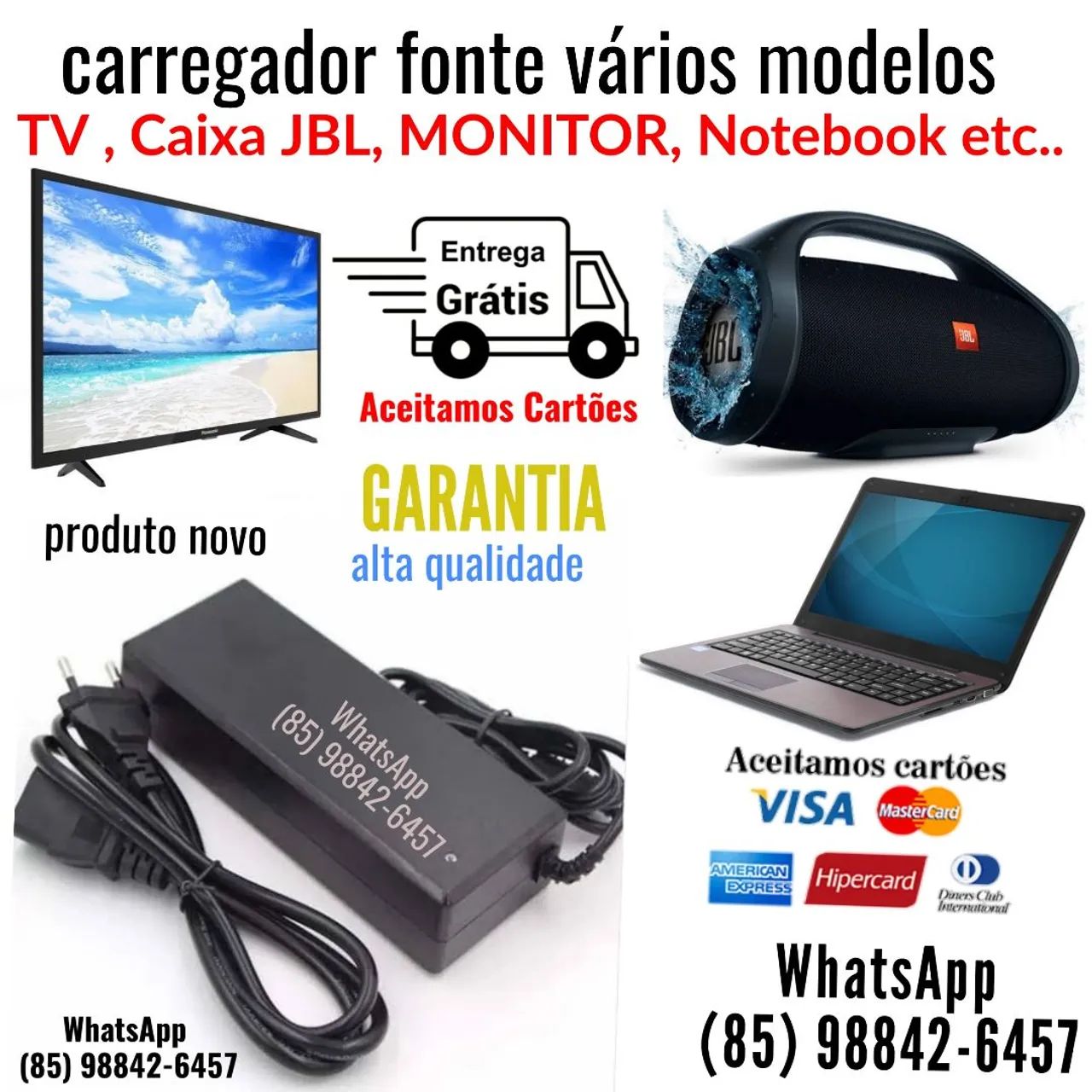 Promoção carregador e fonte para TV Samsung LG Sony monitor philco etc