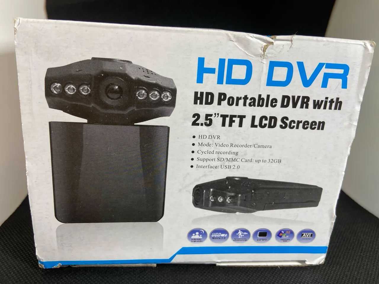 HD DVR Portátil com Tela de 2.5 polegadas