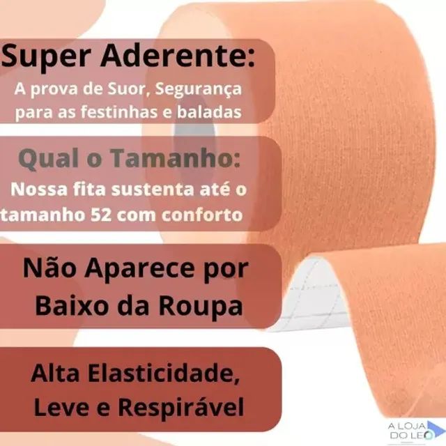 Fita Levanta Seios Boob Tape - Bege 5cmx5m Ns-3360 - Foto 6