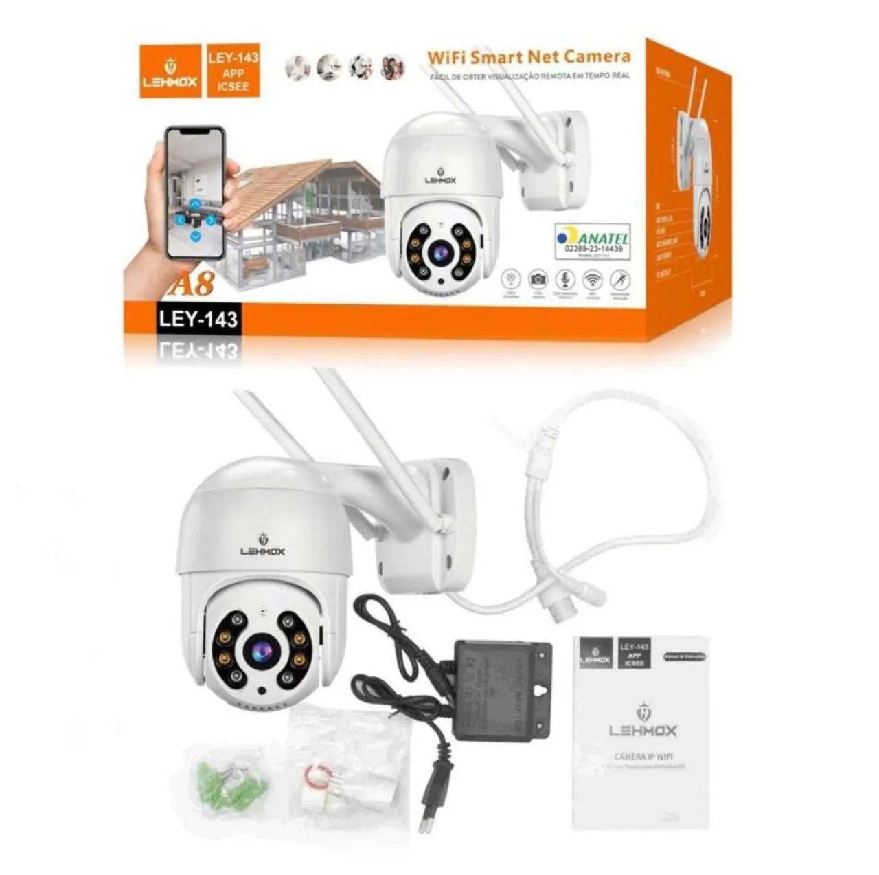 Câmera de Segurança Wifi Smart Net Camera LEHMOX