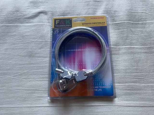 F & K Tech Notebook Laptop Computer Lock Security Lock Cable Chain With Keys - Foto 2