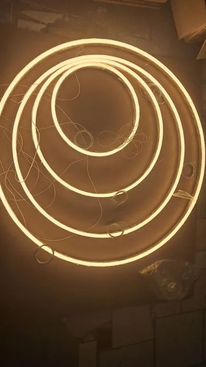 Anel de luz pendente LED moderno, lâmpada de sala de estar, luz pendente circular