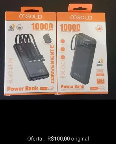 Carregador Portátil Power Bank 10.000mah Universal Celular - Foto 2