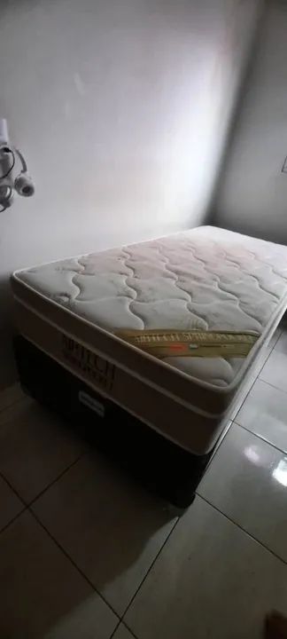 Cama box solteirão/ Colchão Ortobom 