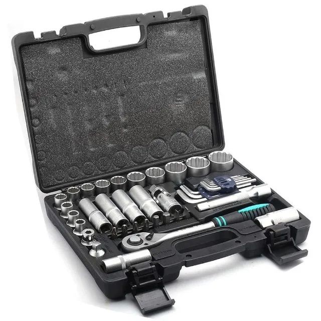 JOGO DE SOQUETES, ENCAIXE 1/2 POL., COM 41 PCS//STELS