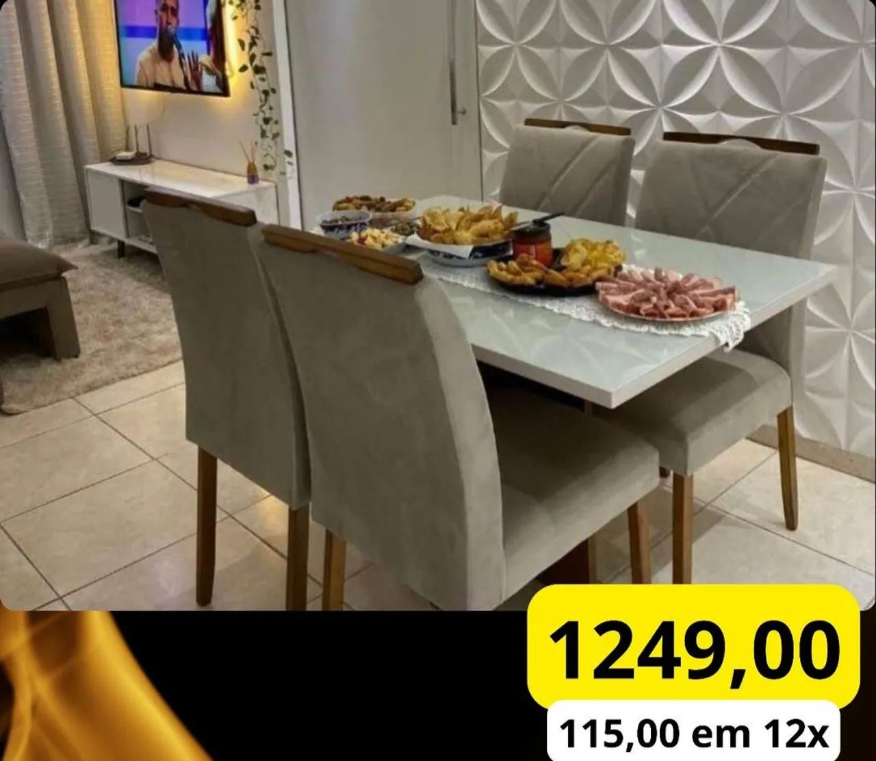 Conjunto de Mesa e Cadeiras para Jantar  - Foto 2