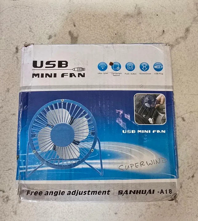 Mini Ventilador USB, com placa de energia solar