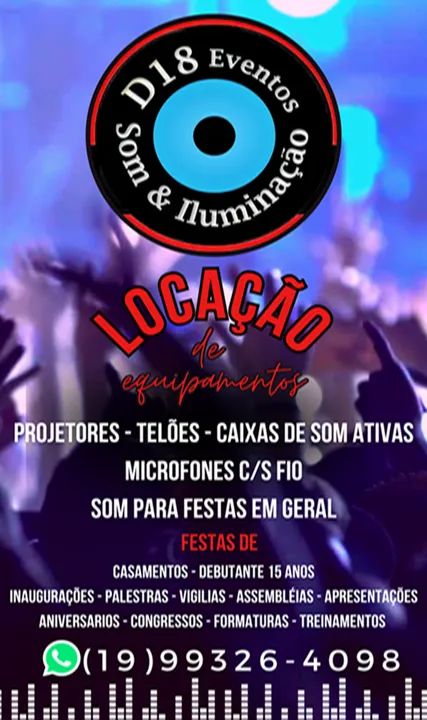 Aluguel de equipamento de som, Caixa ativa, Projetor e Telão para Igreja e Eventos