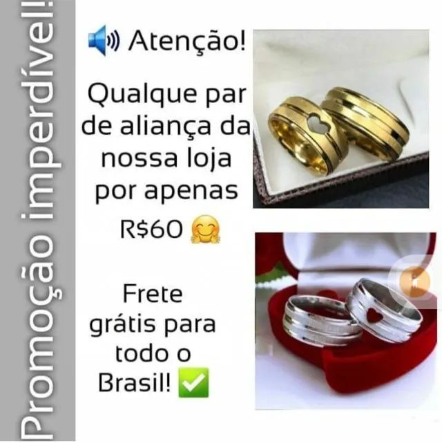 Aliança de namoro noivado e casamento  - Foto 2