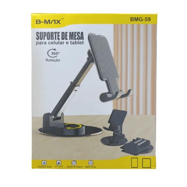 Suporte De Mesa Para Celular Preto BMG-59 - BMAX  cod: 4058 - Foto 2