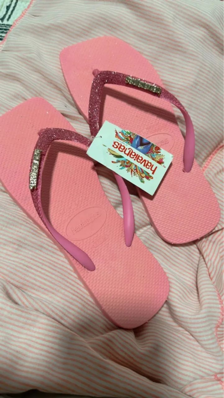 Havaianas Femininas Preta com Glitter - Foto 3