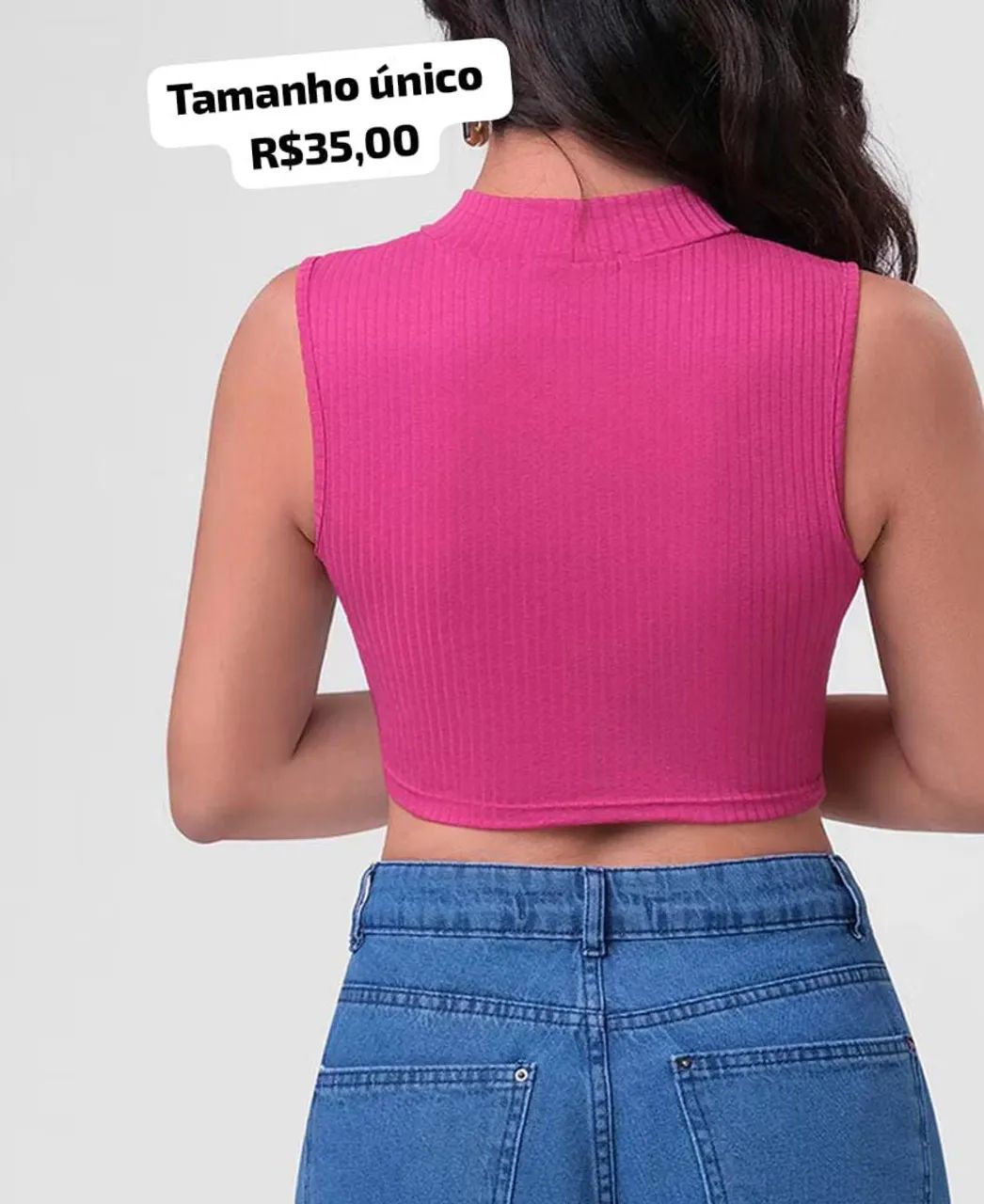 Top rosa feminino tamanho único - Foto 2