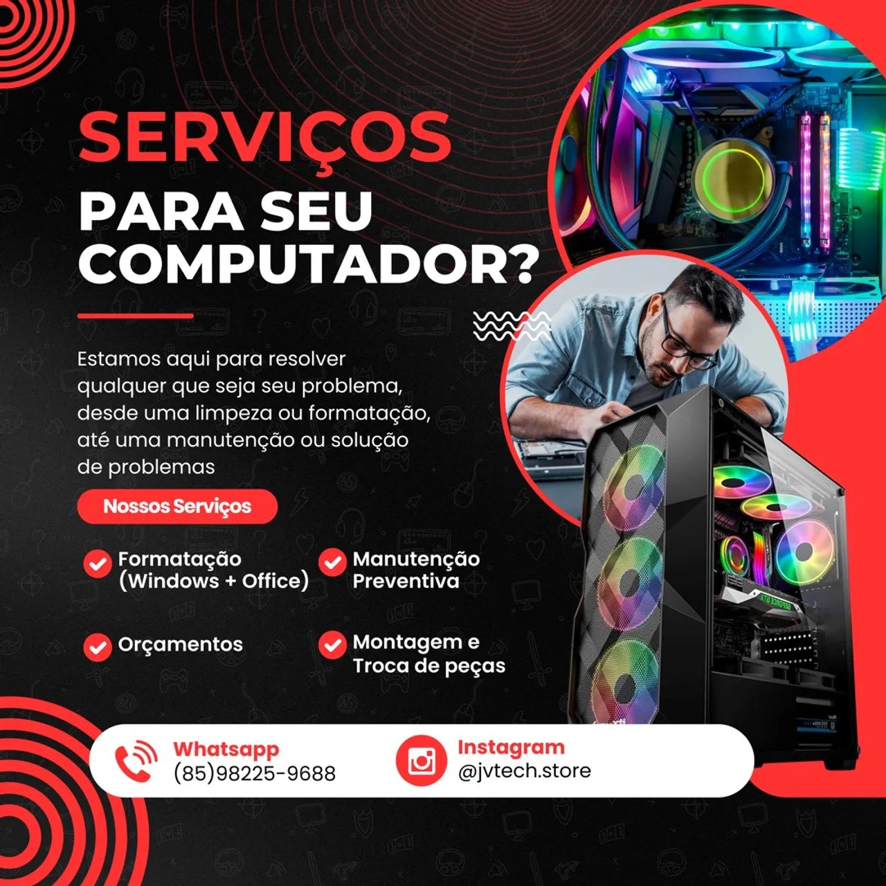 Técnico TI, Serviços para seu PC