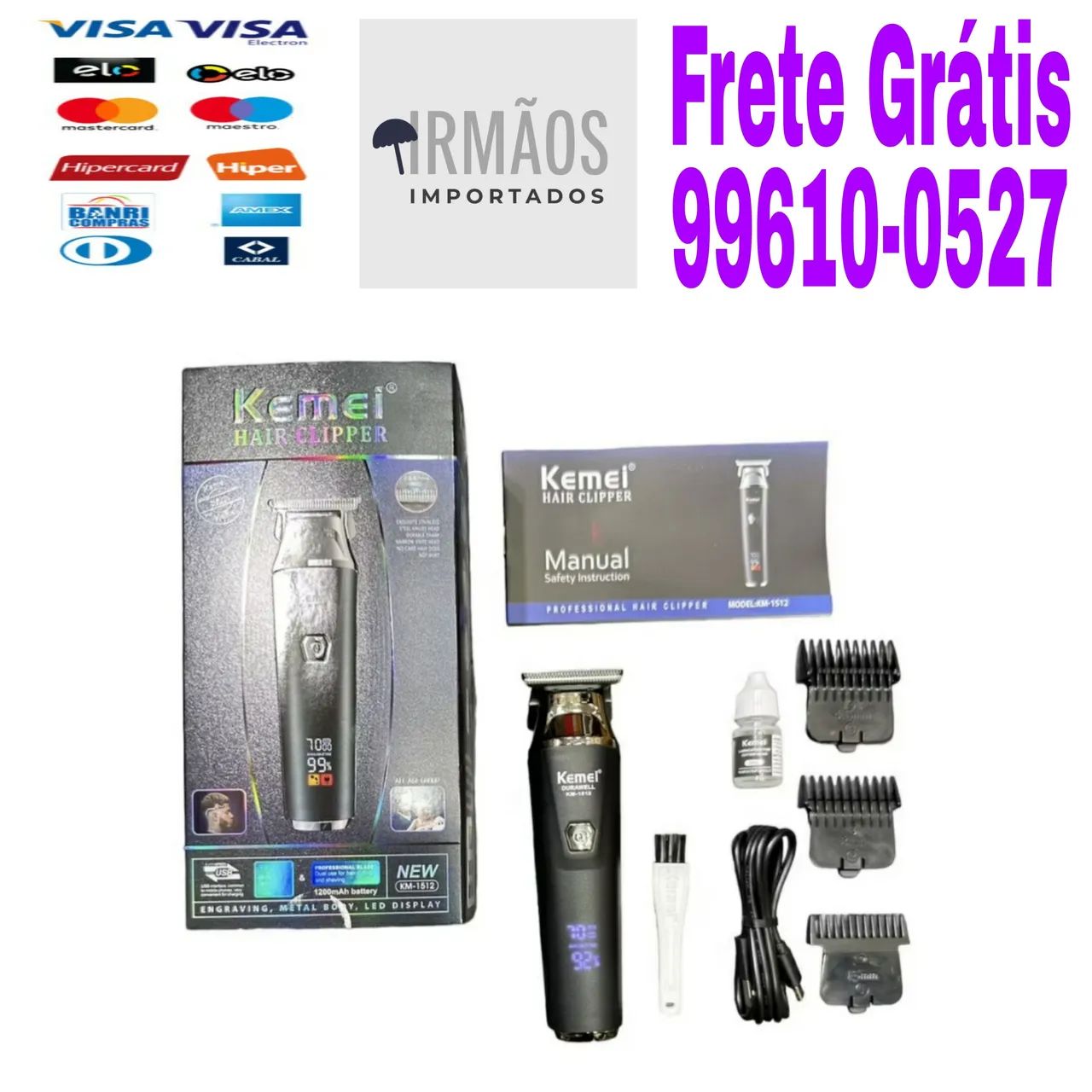 Máquina de Acabamento Kemei Km-1512