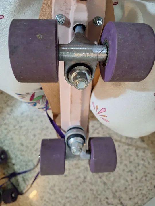 Patins Roller Quad Azul Bebê - Foto 2