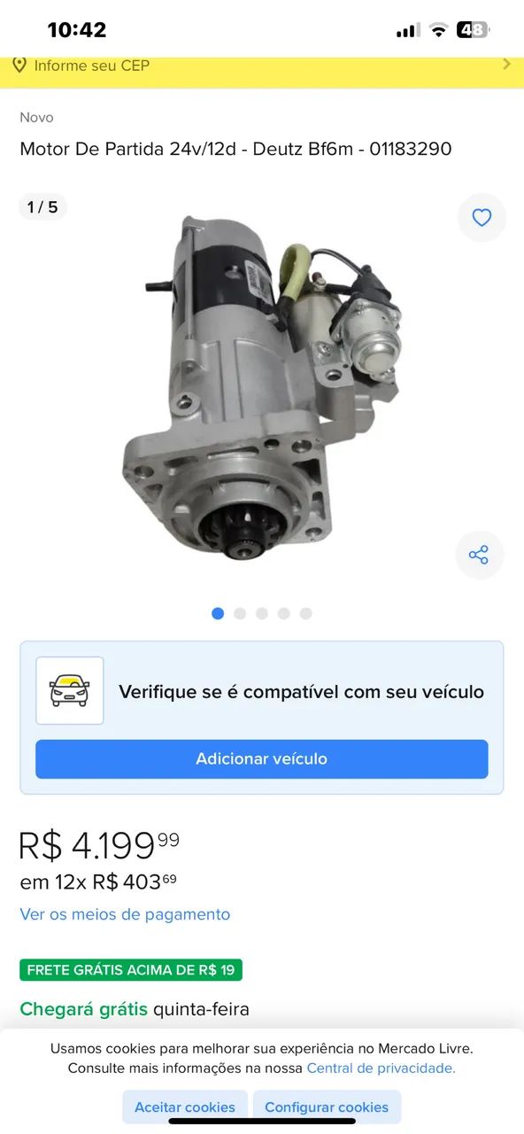 Moto de partida caminhão  - Foto 3