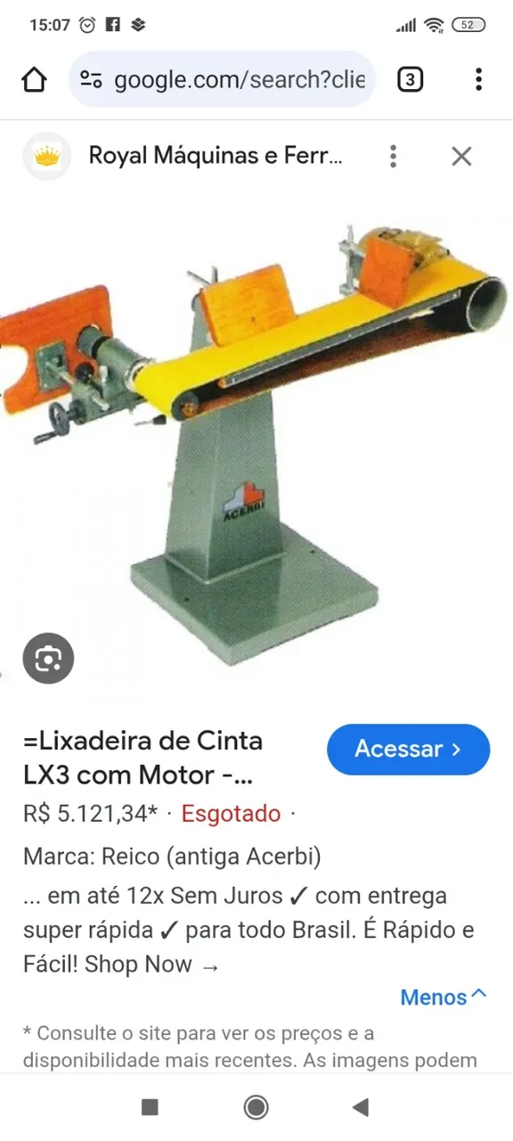 Lixadeira de fita reformada!