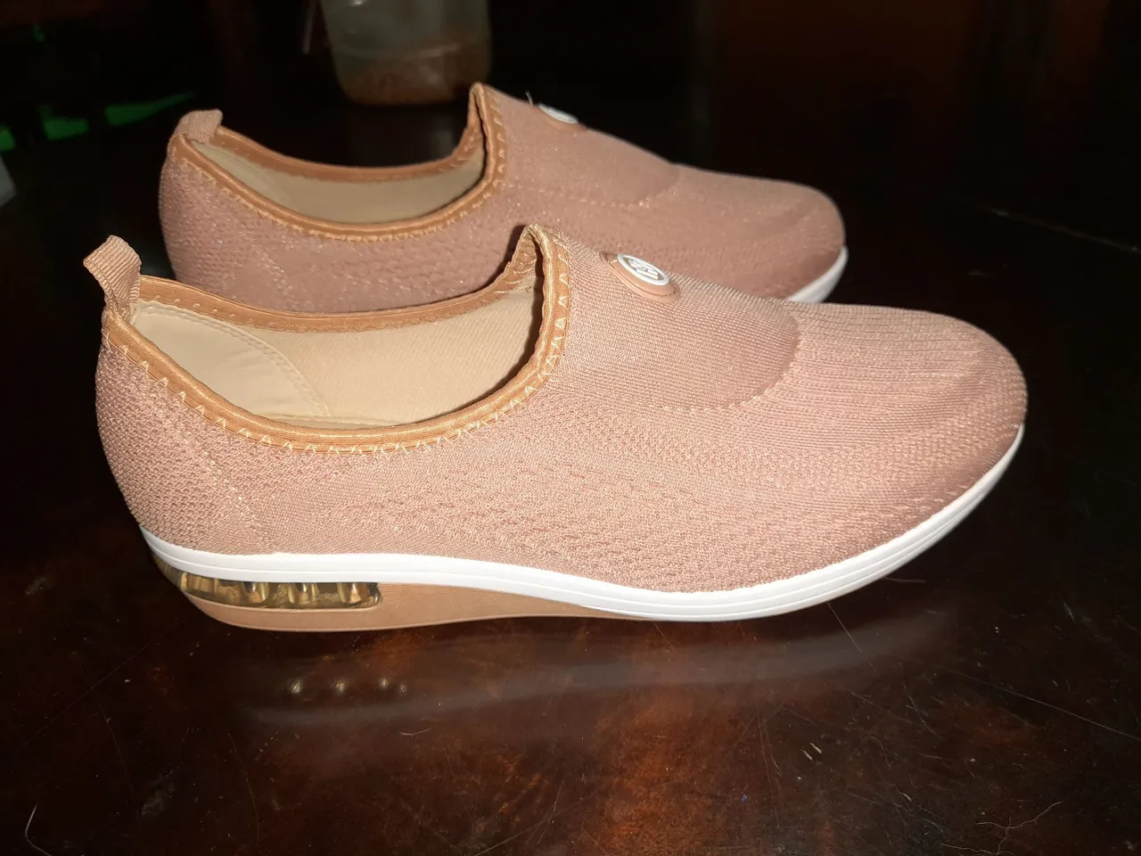 Tênis Slip On Feminino Confortável - Bege