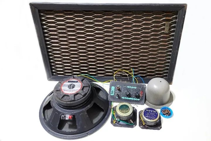 Caixa Acústica Polyvox 3 vias 12 polegadas, kit de peças de reposição.