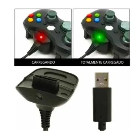 cabo carregador conector para controle de xbox 360