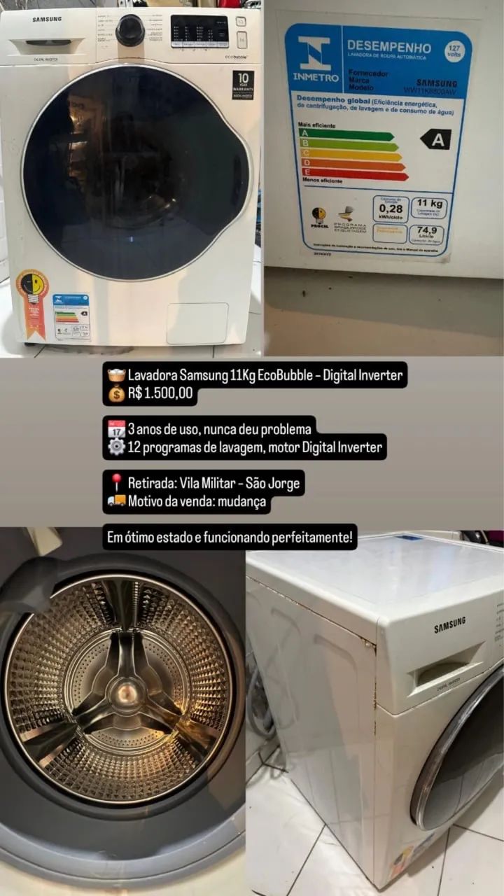 Máquina de lavar Samsung 11kg - Foto 2